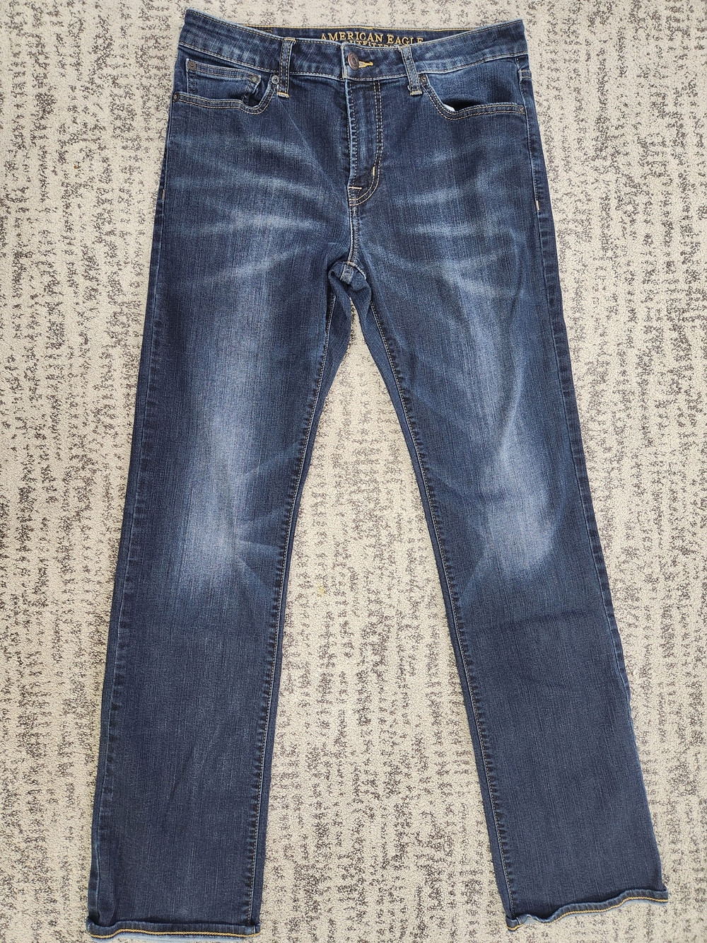 American Eagle Outfitters Men’s Blue Straight-Leg Jeans